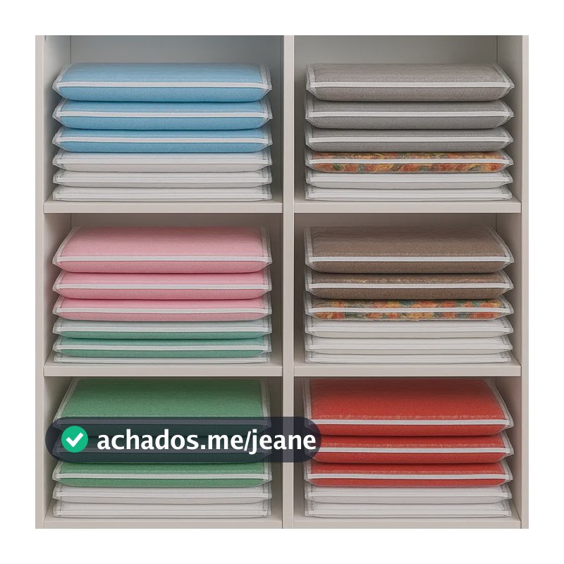 Kit 10 Saco Organizador Para Lençol 45 X 37 Com Ziper