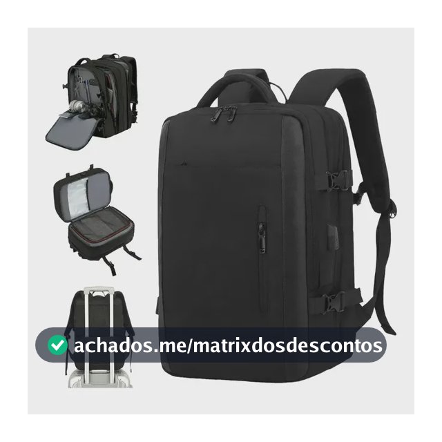 Mochila Viagem Executiva Grande Notebook Feminina Masculina