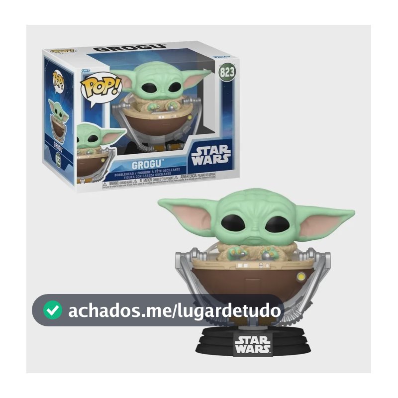Boneco Funko Pop! Mandalorian E Grogu - Grogu No Carrinho