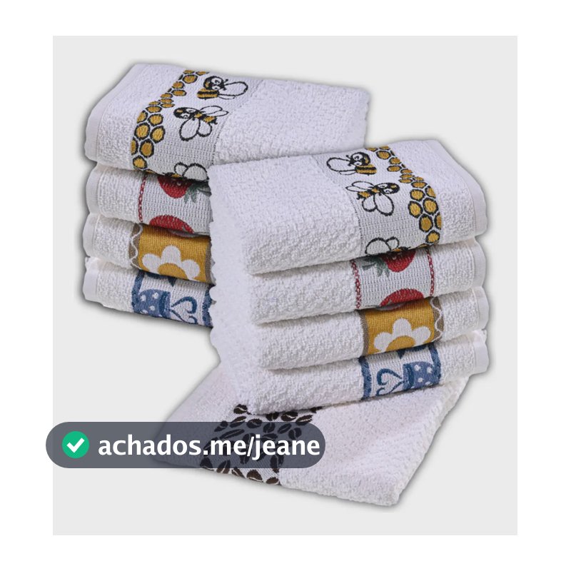 10 Toalha Cozinha 340g/m² Pano Prato Alta Absorção Laune Hau Cor Desenhos Sortidos Lisa