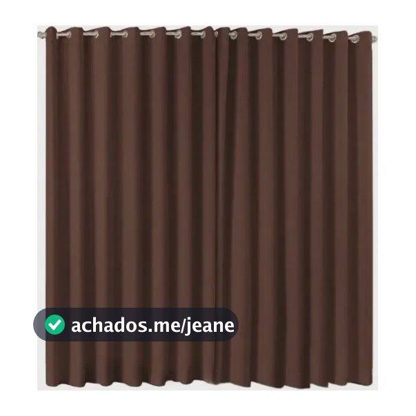 Cortina Blackout Tecido 3,00x2,00 Para Varão Cor Tabaco