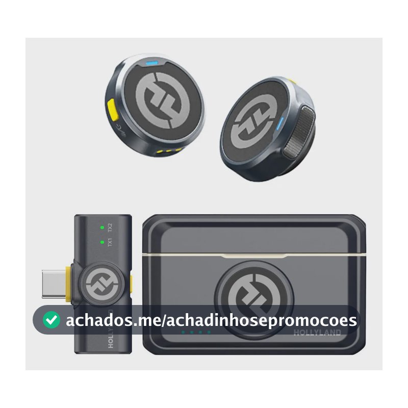 Hollyland Microfone Sem Fio Duplo Lark M2 Usb-c Para iPhone Cor Preto