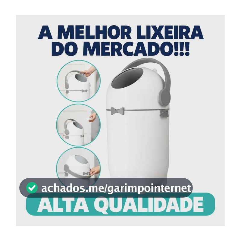 Lixeira Antiodor Fraldas Bebe Lixo Magico Anti Odor Branco