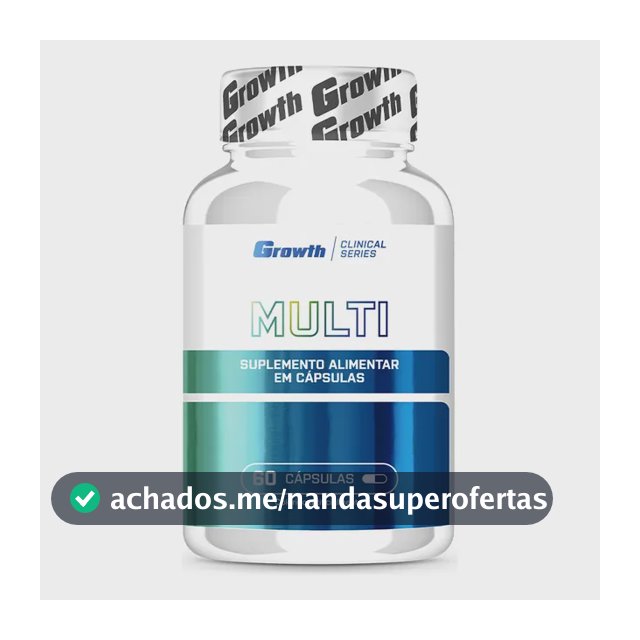Multivitamínico 60 Cáps. Growth Supplements - Sem Sabor Sem Sabor