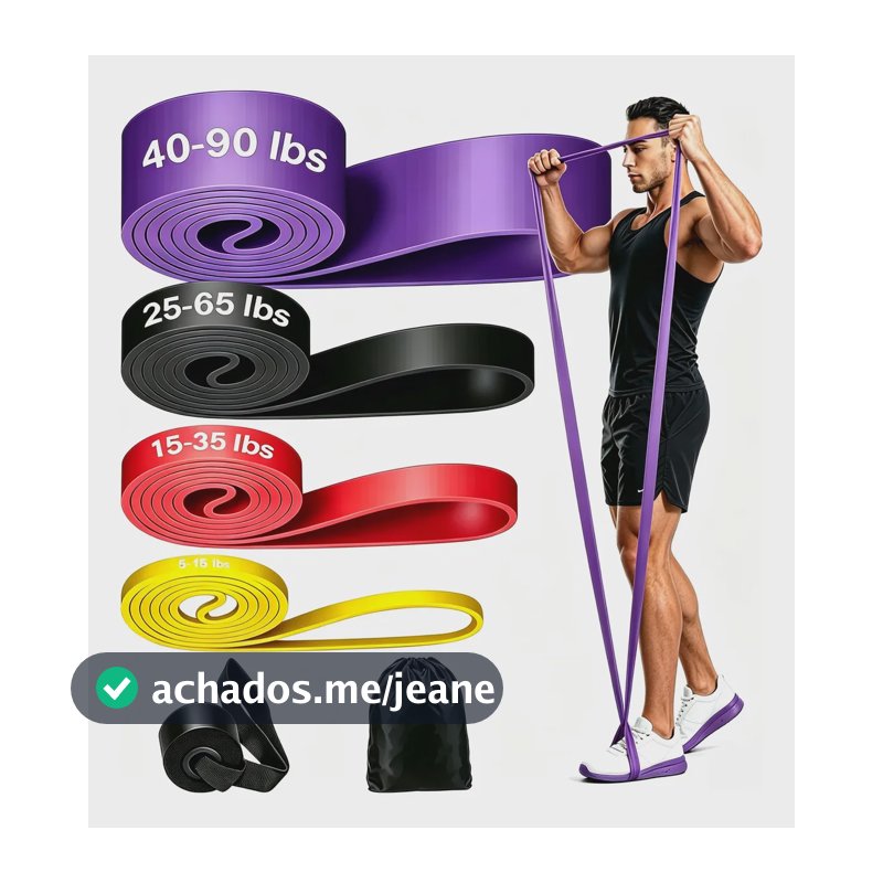 Faixa Elástica Super Band Para Exercícios Conjunto De Treino