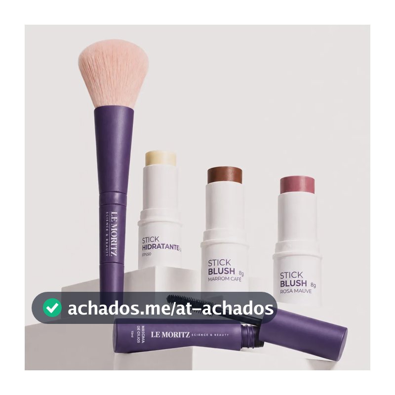 Kit Pele E Olhos C Blush Rosa Mauve E Contorno Marrom Pincel
