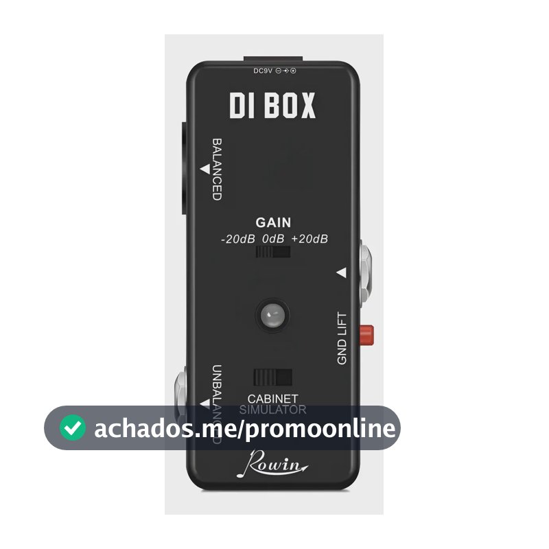 Pedal Di Box Impulse Response Simulador Gabinete Sensacional Preto