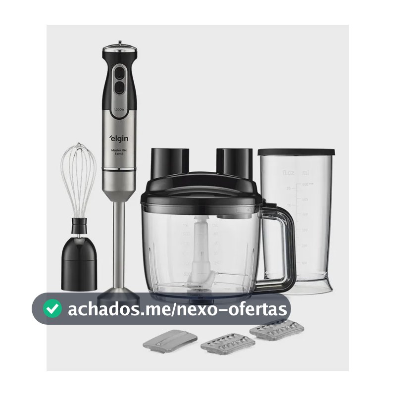 Mixer Master Mix 5 Em 1 Elgin 1.000w 110v 5 Funções Prateado