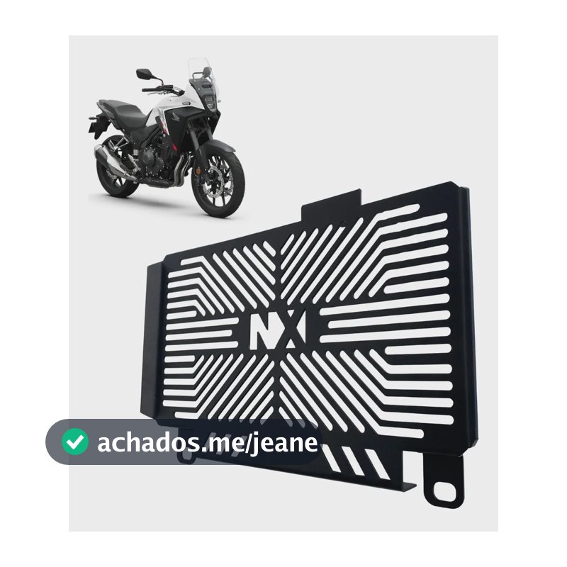 Protetor De Radiador Grade Proteção Honda Nx500 2025+ Preto