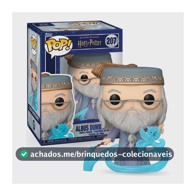 Boneco Funko Pop! Harry Potter 25anos Dumbledore Com Patrono