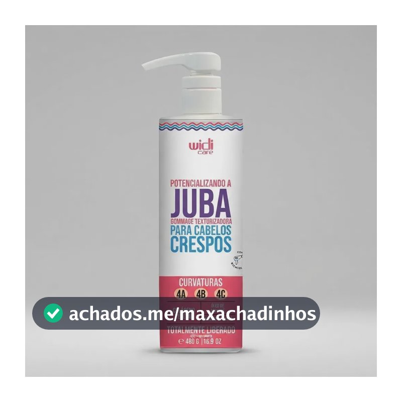 Finalizador Potencializando A Juba Gommage Texturizadora Condicionante 480 gr Widi Care