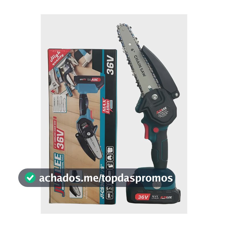 Motosserra Eletrica 36v Bateria Portátil 4 Com 6 Polegada C Preto 127/220v