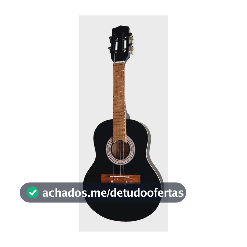 Cavaquinho acústico Roos #054 - preto com acabamento fosco