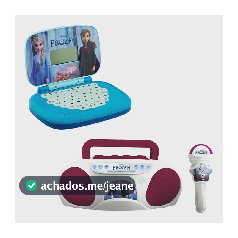 Kit Laptop Frozen + Boombox Karaoke Frozen