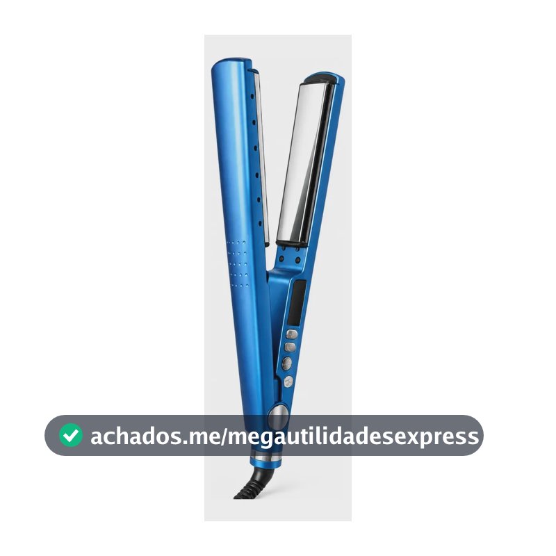 Chapinha Nano Titanium Profissional Prancha Bivolt Azul 127/220v