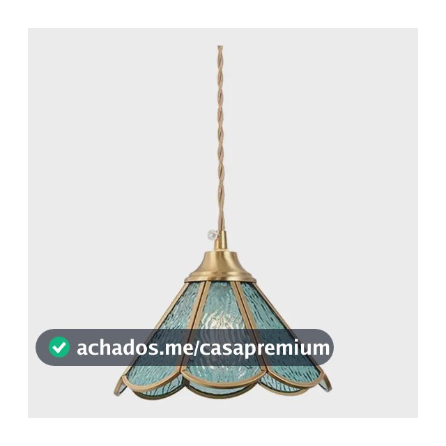 Luminária Pendente Tiffany Vidrio Flor E27 20cm