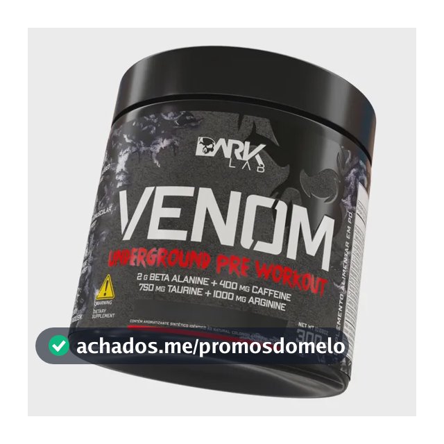 Pre Treino Venom Underground 300g Frutas Vermelhas - Dark Lab