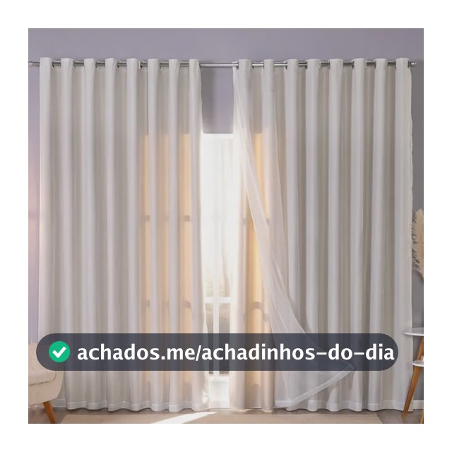 Cortina Blackout C/ Voil 4,00m X 2,70m Para Quarto E Sala
