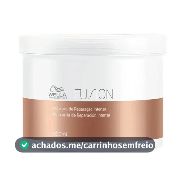 Máscara Wella Fusion Reconstrutora 500ml Cabelo Forte e Revitalizado