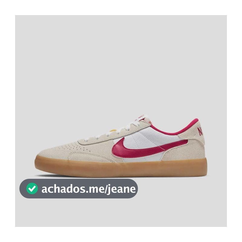 Tênis Nike Sb Heritage Vulc Masculino Bege/vermelho 41 Br