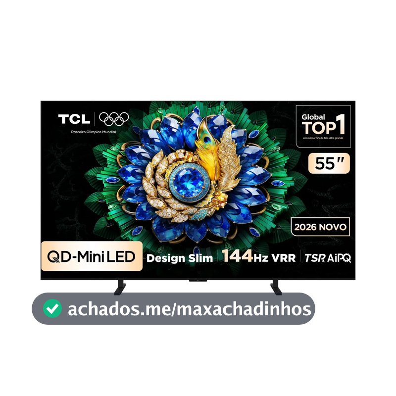 Smart Tv Tcl 55 Polegadas Qd-Mini Led 4k A400m Wifi Bluetooth Google Tv Hdr10+ 144 Hz Vrr 55a400m