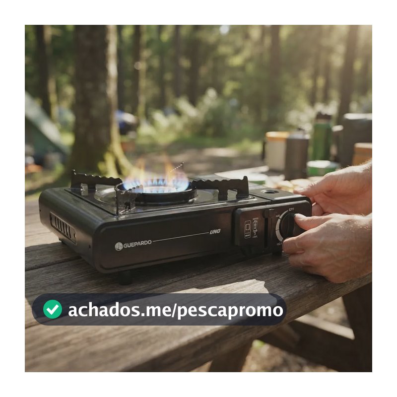 Fogareiro Camping Portátil Uno Chama Ajustável - Guepardo 127/220v