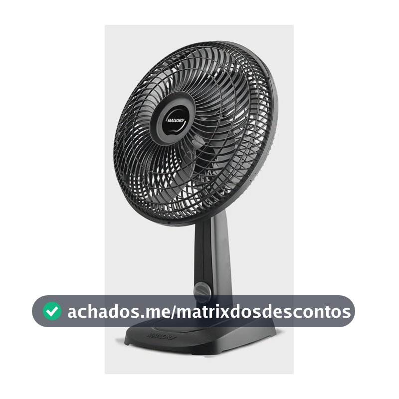Mallory Turbo 30cm 6 Pás B9440186 Ventilador De Mesa