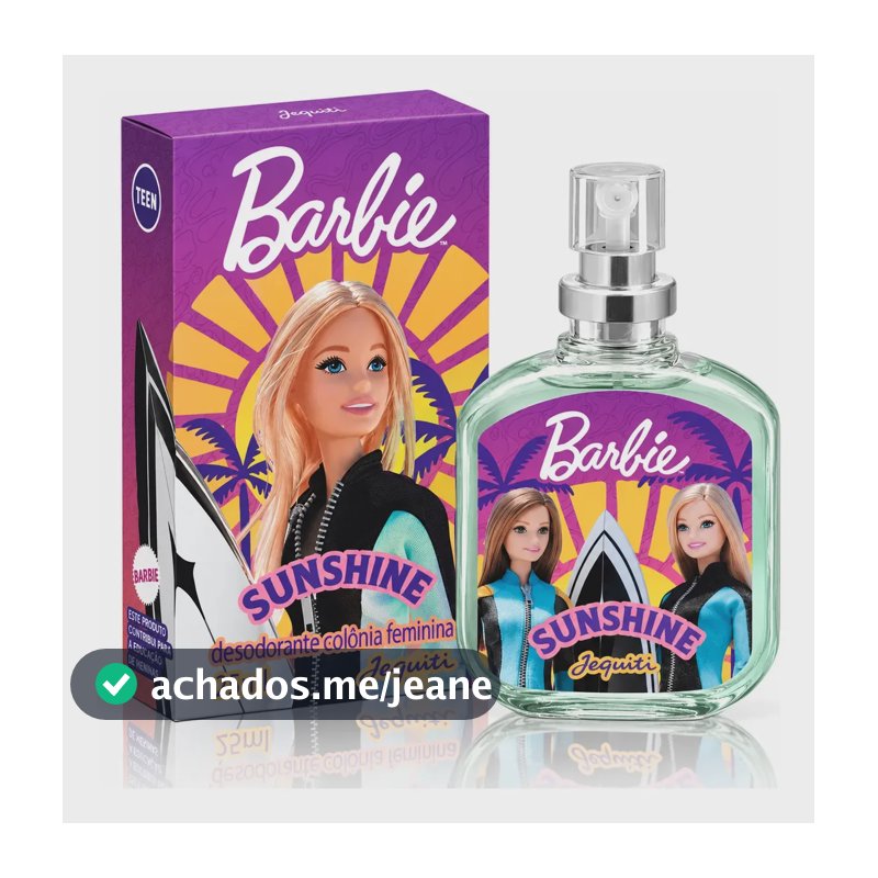 Água De Colônia Jequiti Barbie Sunshine 25 Ml Para Meninas