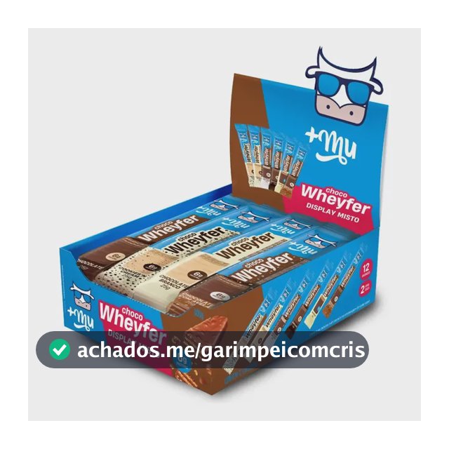 Whey protein +Mu Chocowheyfer em barra de cereais sabor Mix x 300g 12 un
