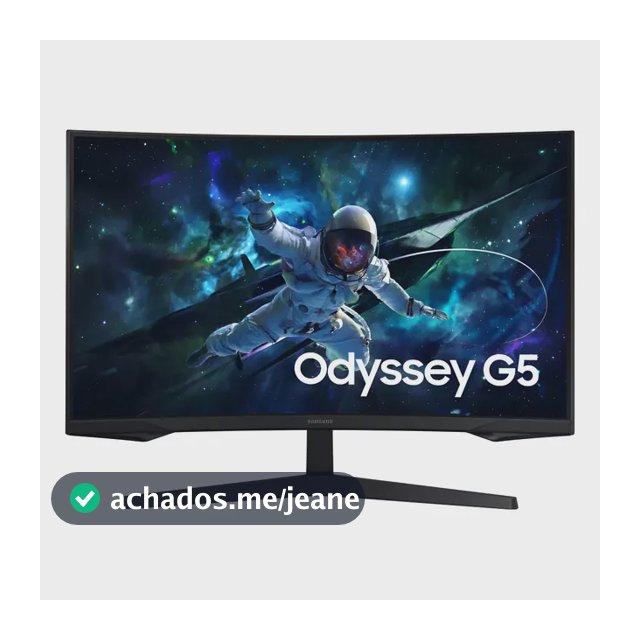 Monitor Gamer Samsung Odyssey G5 32 Curvo 165hz 1ms Bivolt Preto