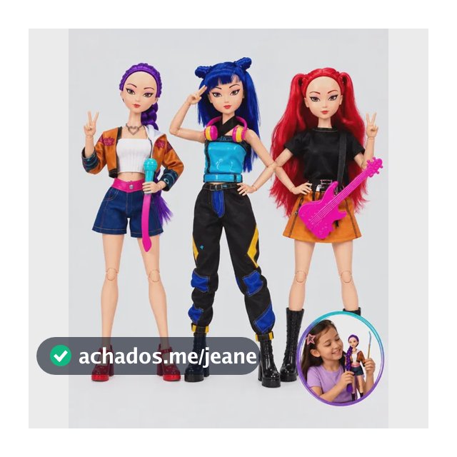 Kit 3 Bonecas Guerreiras Kpop Articuladas Musical Rumi