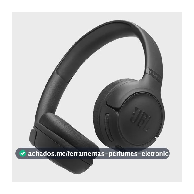 Fone de Ouvido JBL Tune 530BT Bluetooth Sem Fio Preto Headphone com Microfone Wireless Estéreo Graves Potentes Confortável