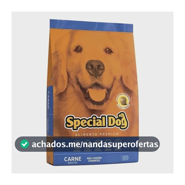 Ração Seco Special Dog Premium Cão Adulto Sabor Carne 20kg