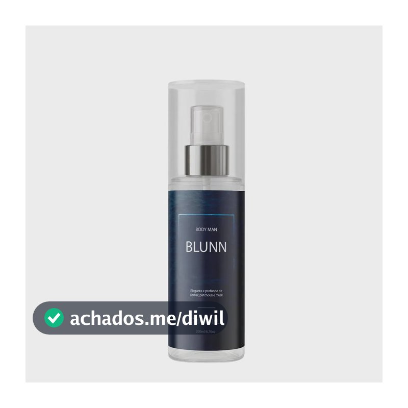 Body Splash Masculino Blunn 200ml By Primacial - Perfume Floral Cítrico