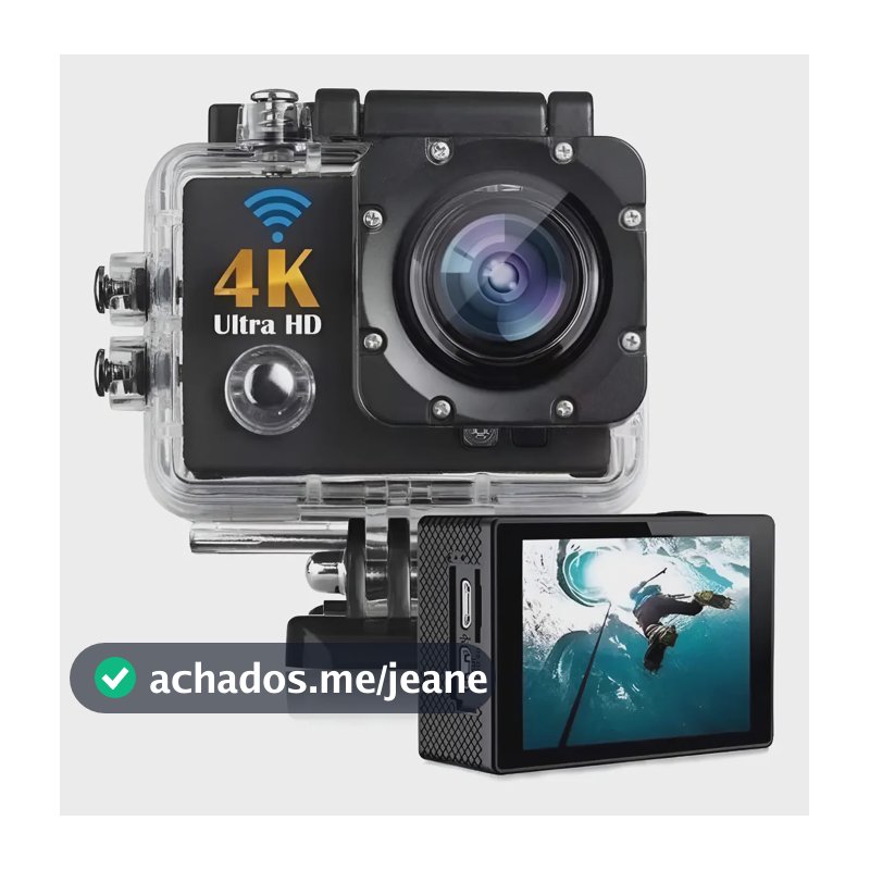 Câmera Sport 4K Filmadora Esportiva Ultra HD À Prova D'Água WiFi