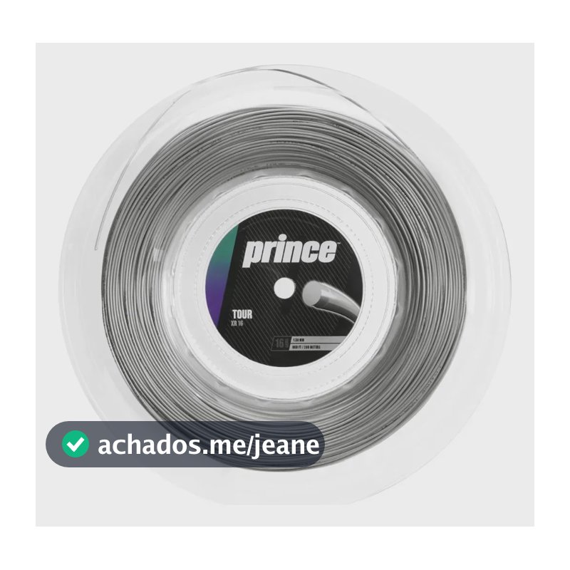 Corda Prince Tour Xr 16 1.30mm Rolo Com 200 Metros Cinza Cinza