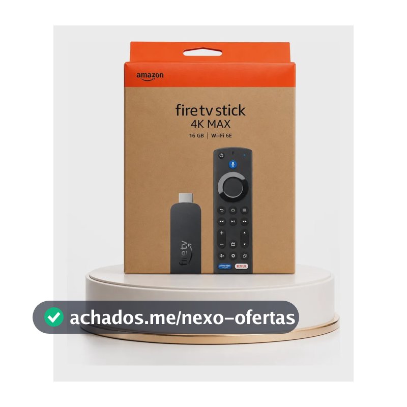 Amazon Fire Tv Stick 4k Max 16gb Wi-fi 6 e Alexa Controle Por Voz Preto