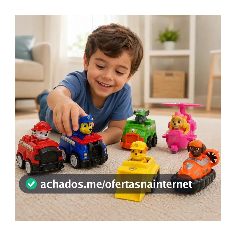 Kit 6 Carrinhos Patrulha Canina Fricção Brinquedo Carro Coleção Conjunto De Chase Meninos Meninas Presente Criança Marshall Skye Rubble Rocky Zuma Multiligui