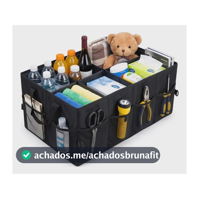 Bolsa Organizadora Universal Porta Malas Caixa Dobrável Carr Preto