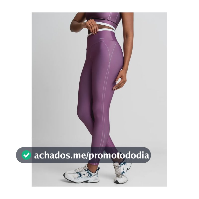 Legging Feminina Para Academia Zero Transparência Cós Alto Uva Rosada Liso P
