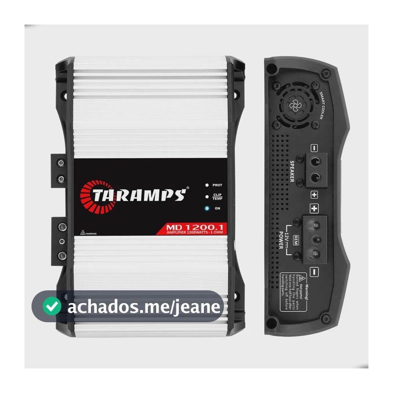 Amplificador Taramps Md 1200.1 1 Ohm 1200w Rms Branco