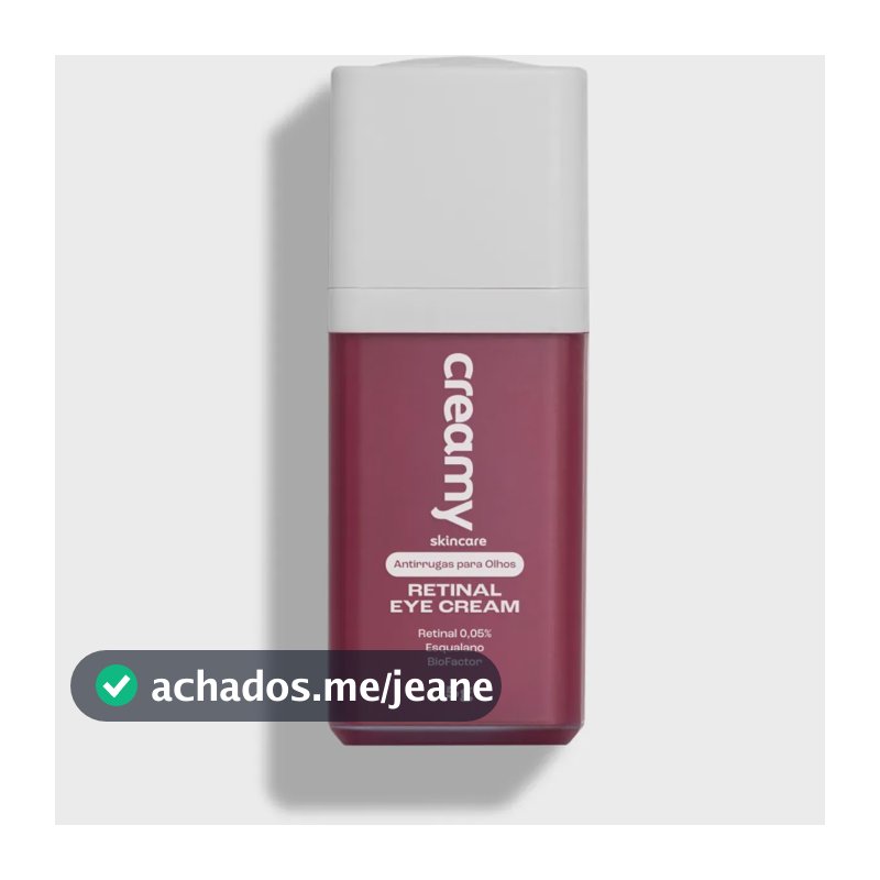 Creamy Skincare Creme Retinal Eye Cream 15g | Reduz Rugas E Linhas, Atenua Olheiras, Promove Firmeza, Renovação Celular | Todos Os Tipos De Pele, Noturno