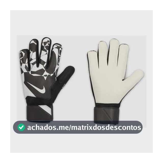 Luvas De Goleiro Nike Unissex Cor Preto/branco Tamanho 10