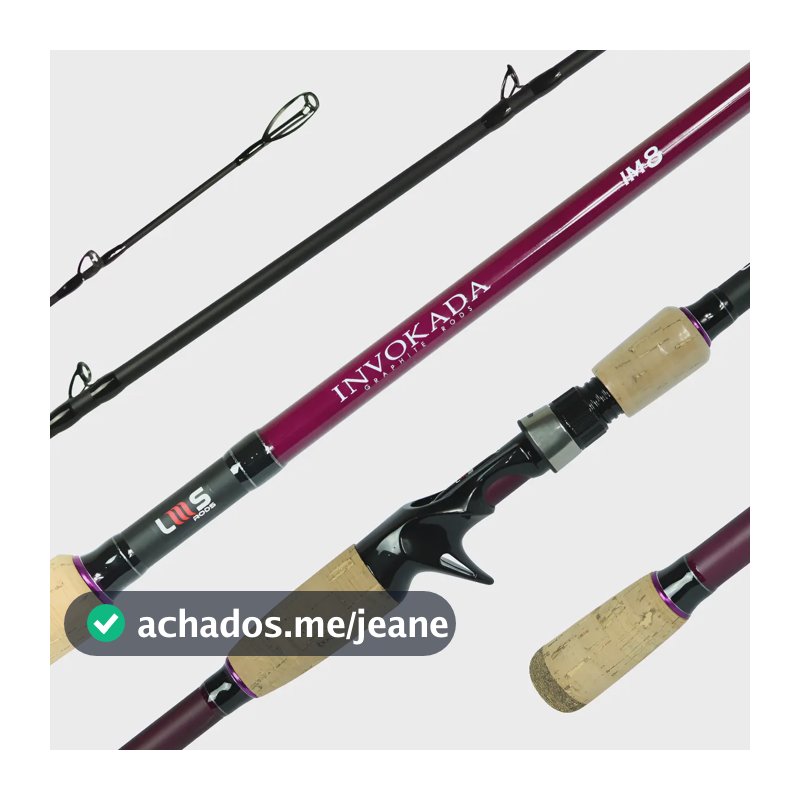 Vara Carretilha Lumis Invokada Pró 2.40m - 50lbs - Roxa Roxo