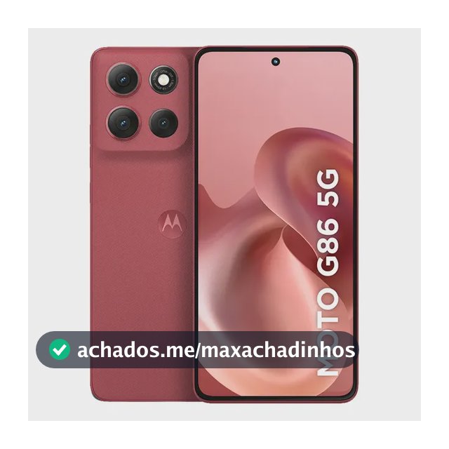Smartphone Motorola Moto G86 5g - 256gb 8gb Ram+16gb Ram Boost, Tela 1.5k Poled, 50mp Sony Camera Ois Moto Ai, Videos Em 4k, Ip68 + Ip69 - Vermelho