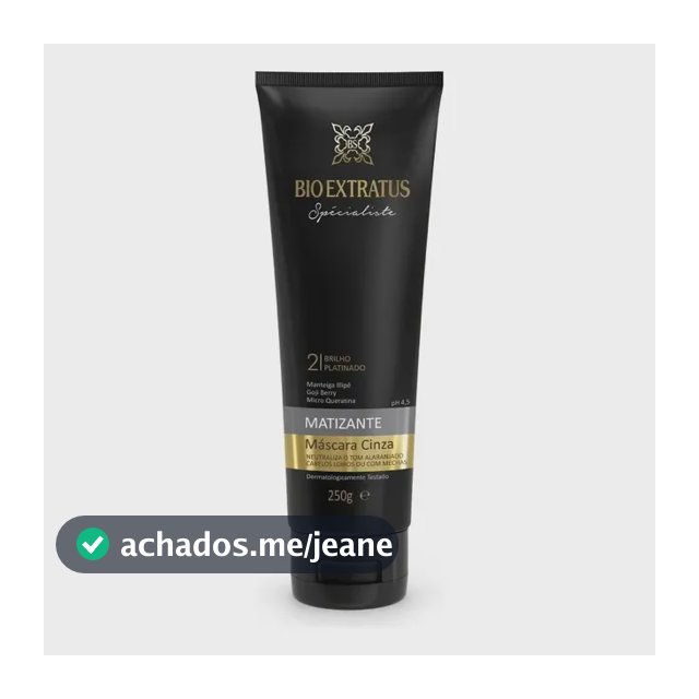 Máscara Matizante Cinza Specialiste 250g Bio Extratus