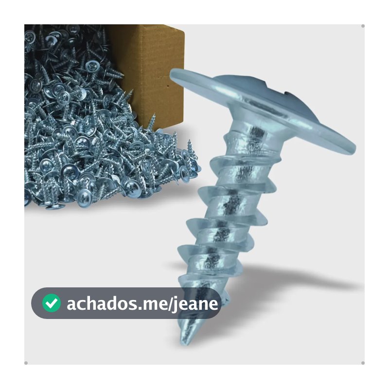 Parafuso Drywall Flangeado Ponta Agulha 4,2x13mm 1000 Peças