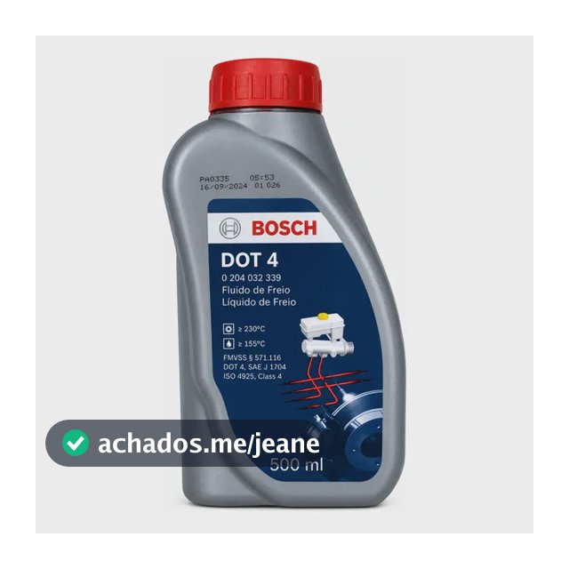 Fluido De Freio Dot 4 500ml Original Bosch Alta Performance