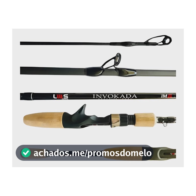 Vara Carretilha Lumis Invokada Ultralight 5'8 Pés 08lb 1,73m Cor Preto