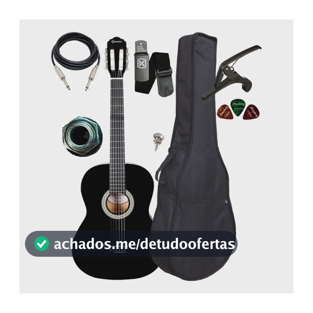 Violão Elétrico Giannini Canhoto N14 Lh + Capa E Acessórios